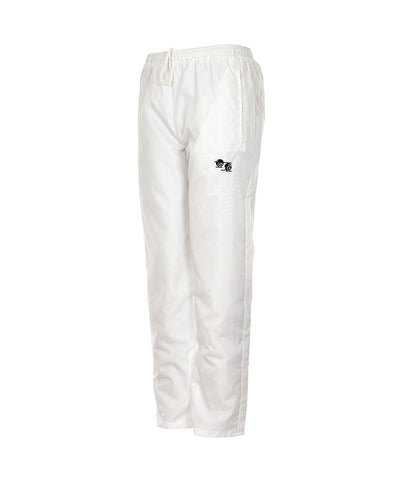 Mens White Silky Bowling Trousers