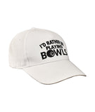 Bowling Hat Cotton White Bowls Bowlers Embroidered Hats